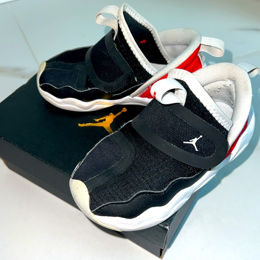 Kids' Black and Red Jordan Shoes💥